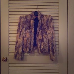 Alice + Olivia Cropped Faux Fur Coat